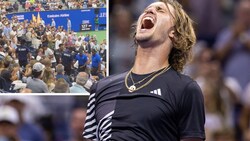 Eklat beim Sieg von Alexander Zverev: Nach einer verbalen Entgleisung wurde ein Fan aus dem Stadion geworfen. (Bild: APA/AFP/COREY SIPKIN)