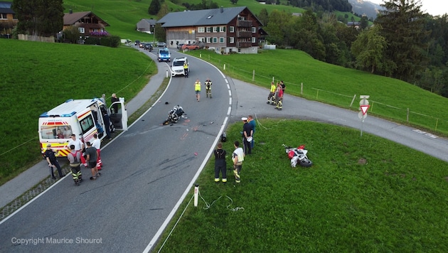 Die Unfallstelle im Überblick. (Bild: Maurice Shourot)