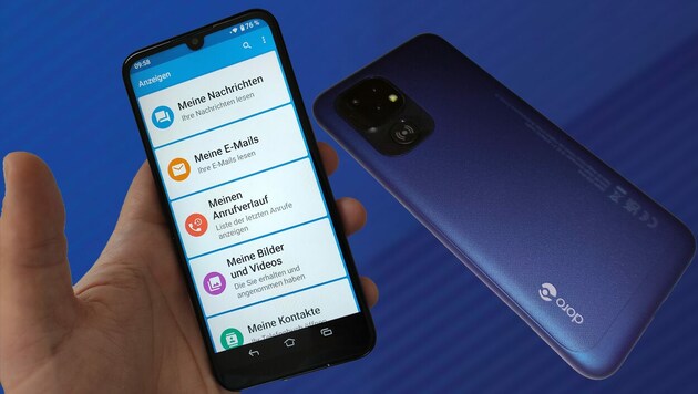 Im Doro-Modus punktet das Smartphone mit speziell angepassten Menüs. (Bild: Sebastian Räuchle)