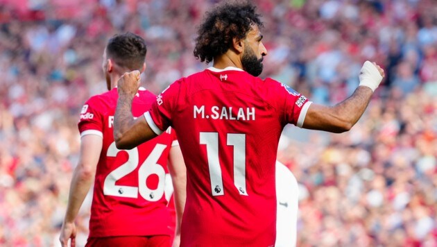 Stellt Mohamed Salah einen neuen Weltrekord auf? (Bild: AP)