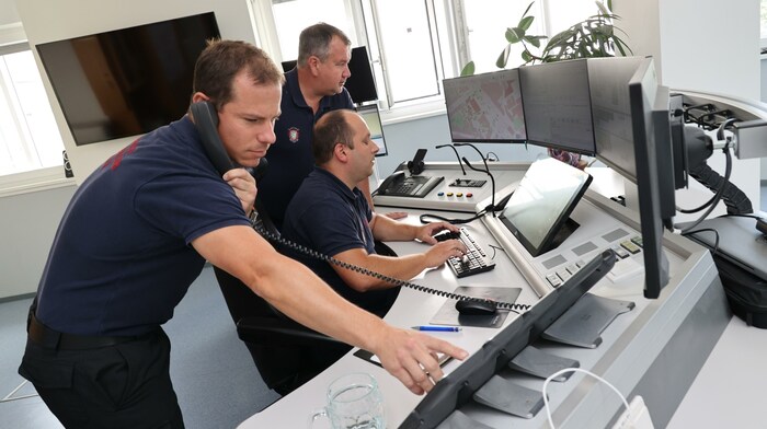 Die Alarmierungszentrale der Berufsfeuerwehr Graz