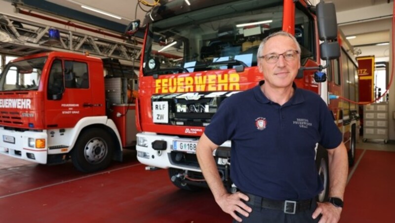 Inspektionsbrandmeister Ernst Zechner von der Grazer Berufsfeuerwehr (Bild: Jauschowetz Christian)