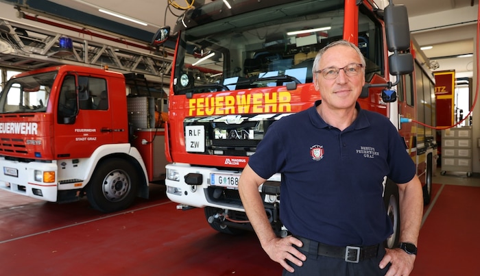 Inspektionsbrandmeister Ernst Zechner von der Grazer Berufsfeuerwehr
