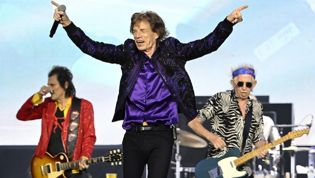 2022 rockten die Rolling Stones das letzte Mal in Wien. 2025 wird es für die österreichischen Fans wohl kein Wiedersehen mit der Band geben. (Bild: HANS KLAUS TECHT / APA / picturedesk.com)