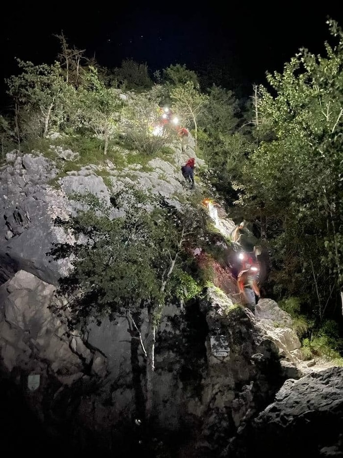 Die Bergsteiger verstiegen sich im unteren Bereich des Naturfreundesteiges und hatten nur ...