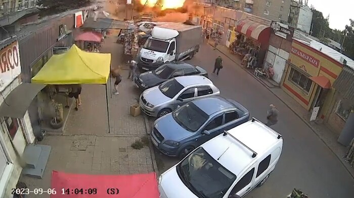 Der Marktplatz zum Zeitpunkt der Raketenattacke