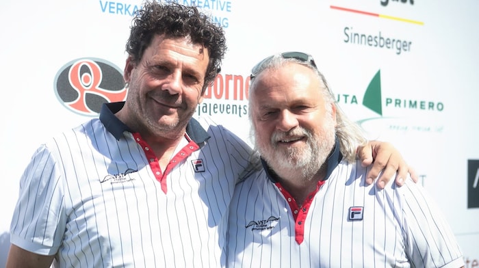 Fidji Fiala (rechts) mit Ex-Skiweltcupfahrer Ivan Marzola.