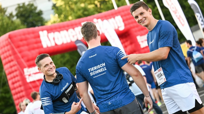 „Tierisch schnell“ wollten Gerald Waldburger, Patrick Enzenhofer und Thomas Pichler (v. l.) von ...