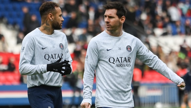 Neymar (l.) und Lionel Messi (Bild: APA/AFP/FRANCK FIFE)