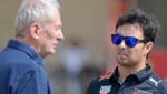 Helmut Markos und Sergio Perez (Bild: APA/AFP/Mazen Mahdi)