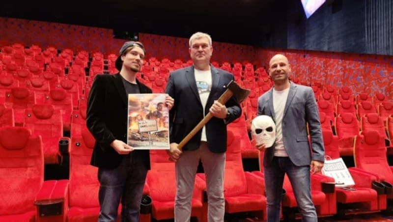 Auf Anhieb Filmprofis (von li.): Martin Pühringer, Bernd Kaser, Bernd Halmer. (Bild: Petra Pirka, Hollywood Megaplexx)