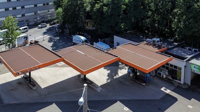 So hoch, nämlich an die 35 Meter, dürfte auf dem Areal der alten Tankstelle gebaut werden.
