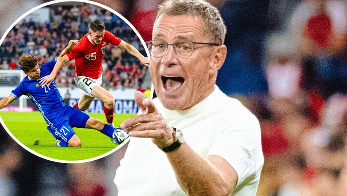 Mit Debütant David Schnegg (kleines Bild re.) war Ralf Rangnick nicht zufrieden.