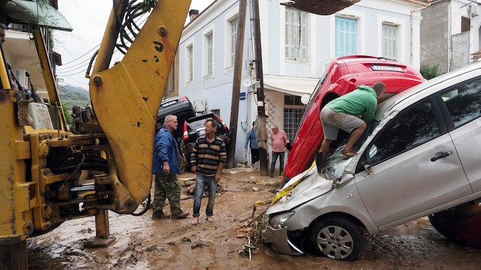 Die Unwetter hatten auf Pilion schwere Schäden angerichtet.