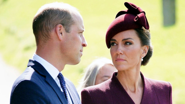 Kate soll William sollen sich wegen einer wichtigen Entscheidung zerstritten haben.  (Bild: APA/Ben Birchall/PA via AP)