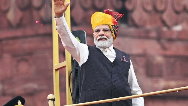 Premier und Hindu-Nationalist Modi will Tradition mit Fortschritt verbinden. (Bild: SAJJAD HUSSAIN)
