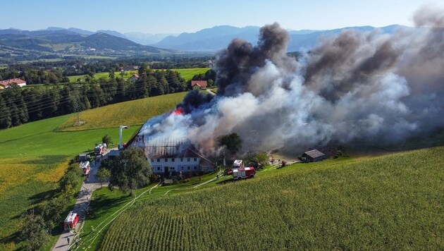 300 Mann waren an den Löscharbeiten beteiligt.