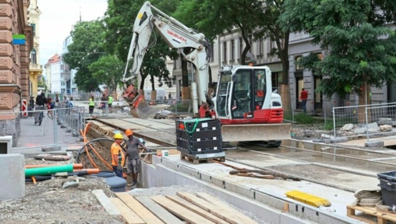 Die Baustelle in der Neutorgasse (Bild: Christian Jauschowetz)