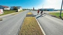 Ein Schutzweg im Bereich des Einkaufszentrums soll für mehr Verkehrssicherheit in Jennersdorf sorgen. (Bild: Christian Schulter)