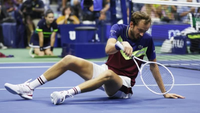 Daniil Medwedew musste sich in drei Sätzen geschlagen geben. (Bild: AFP/GETTY IMAGES/MATTHEW STOCKMAN )