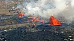 Der Schildvulkan Kilauea auf Hawaii ist am Sonntag erneut ausgebrochen. (Bild: U.S. Geological Survey via AP)