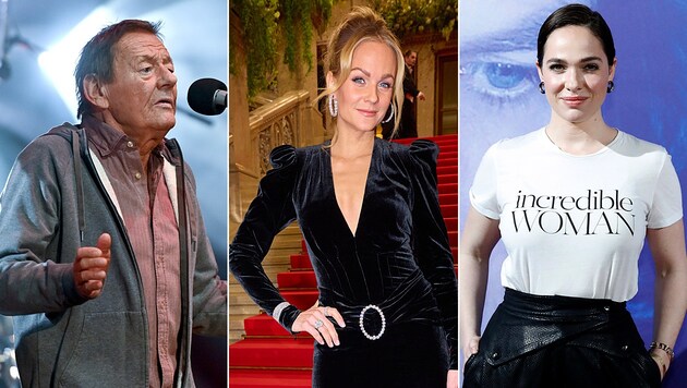 Unter anderem wenden sich Wolfgang Ambros, Mirjam Weichselbraun und Verena Altenberger in einem offenen Brief an die Regierung, um diese beim Klimaschutz zum Handeln zu bewegen. (Bild: APA/HERBERT NEUBAUER, Starpix / picturedesk.com, Dave Bedrosian / Action Press / picturedesk.com)