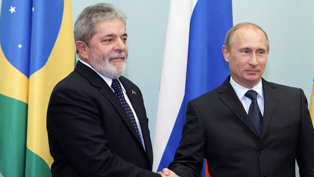 Luiz Inácio Lula da Silva hat einen Rückzieher hinsichtlich seiner Sicherheitsgarantie für Putin im Falle eines Besuchs in Brasilien gemacht (Archivfoto). (Bild: AFP)