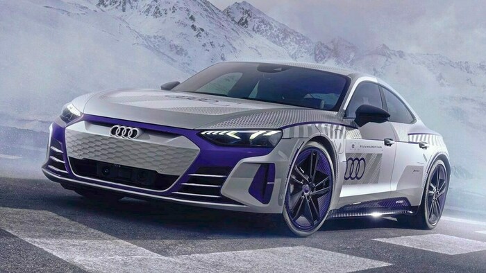 Der Audi RS e-tron GT Ice Race Edition wird bei den Elektro Tagen 2023 vorgestellt.