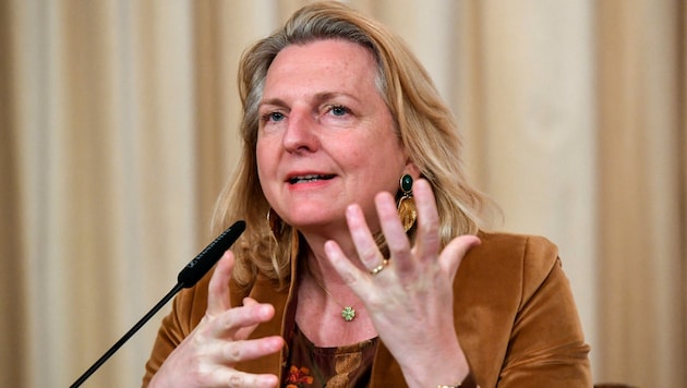 Die ehemalige Außenministerin Karin Kneissl (Bild: AFP)