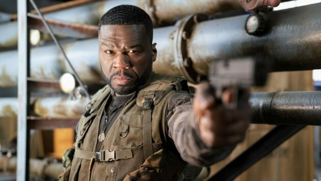 Die Karriere als Rapper wurde schon lange auf Eis gelegt. Curtis Jackson alias „50 Cent“ als neues Gesicht in „The Expendables 4.“ (Bild: © 2023 LEONINE)