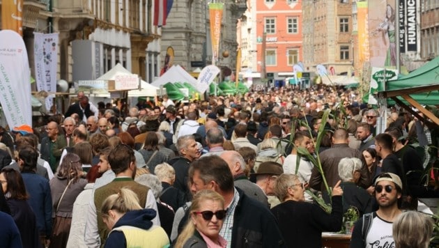 Zehntausende Besucher werden am Wochenende das Aufsteirern in der Grazer Innenstadt feiern. (Bild: Jauschowetz Christian)