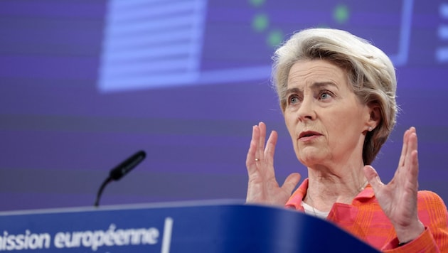 Ursula von der Leyen's authority emphasizes that the Court of Auditors uses different methods to calculate errors, which could lead to different results. (Bild: APA/AFP/Kenzo TRIBOUILLARD)