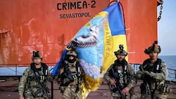 Ukrainische Soldaten auf einer der Bohrinseln (Bild: Chief Directorate of Intelligence of Ukraine)