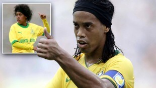 Verdächtige Ähnlichkeit: Miche Minnies (l.o.) und Ronaldinho (Bild: GEPA pictures, X/hafizkangiwa204)