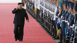 Nordkoreas Machthaber Kim Jong Un (Bild: AP/Korea News Service)