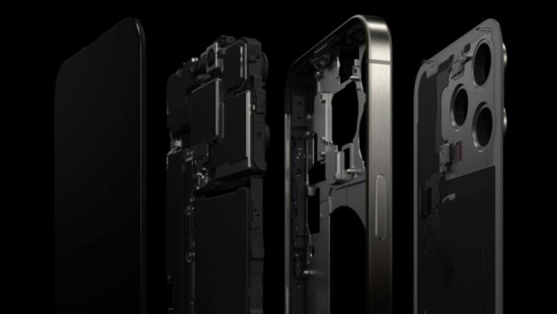 Das iPhone 15 Pro und das iPhone 15 Max sind in Titan-Gehäuse gehüllt. (Bild: Apple)