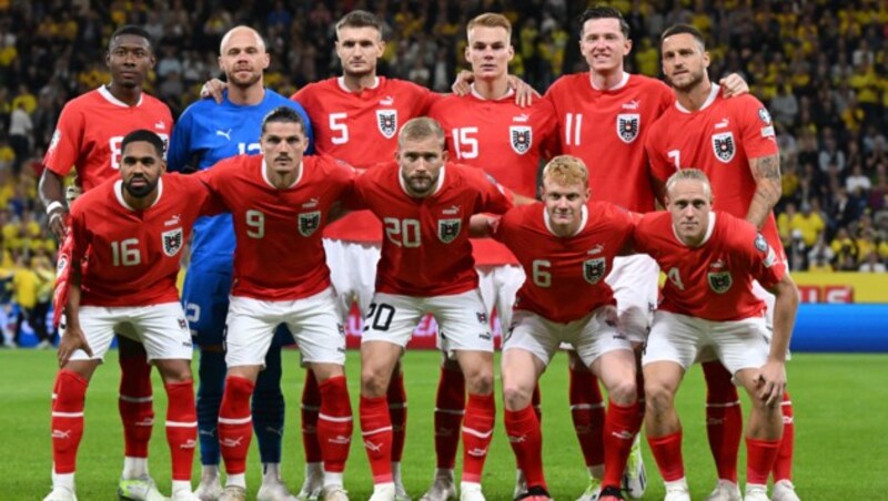 Österreichs Startelf gegen Schweden (Bild: AFP)