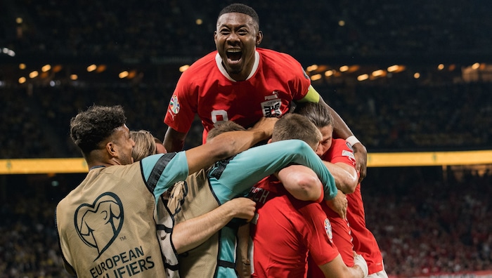 David Alaba schrie seine Freude heraus.