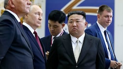 Putin und Kim wollen gemeinsam „gegen den Imperialismus“ kämpfen. (Bild: AP)