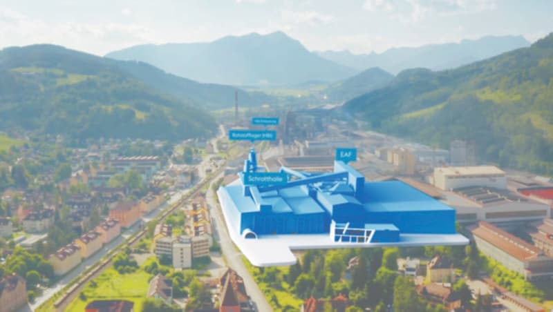 Diese Animation zeigt die Veränderungen am Leobner Werksgelände. (Bild: Voestalpine)