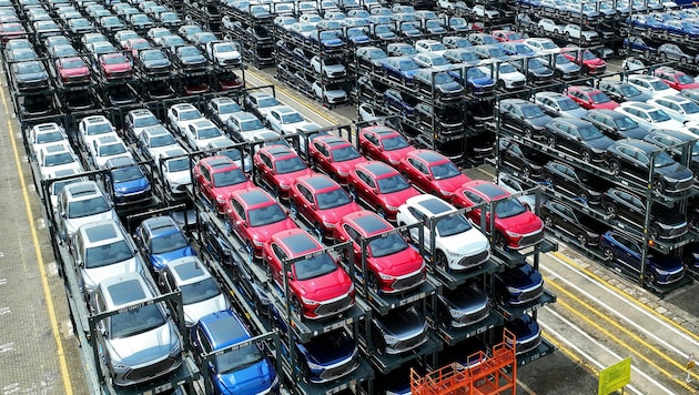 Millionen China-Autos drängen zu uns, da die EU lukrativ ist. (Bild: AFP)