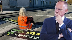 Innenminister Gerhard Karner attestiert Udo Landbauer, von Polizeiarbeit keine Ahnung zu haben. (Bild: APA/EVA MANHART/Jennifer Kapellari/Krone KREATIV)