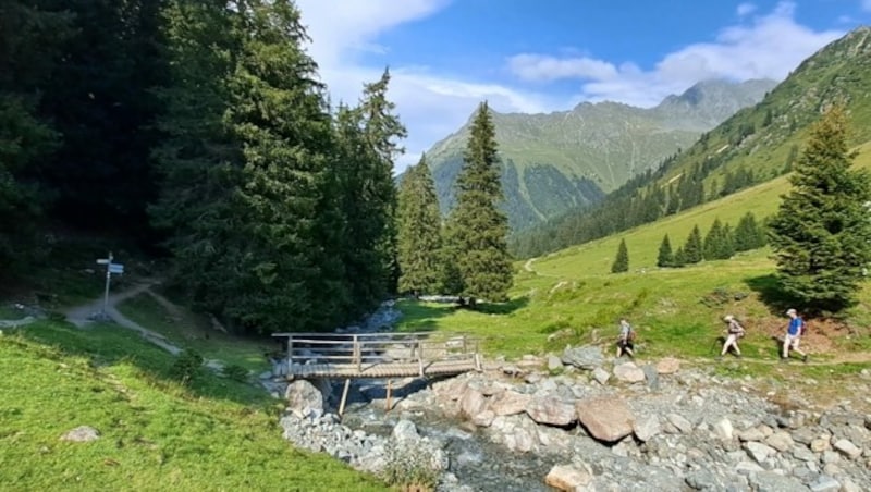 Neben verschiedenen Klettertouren und hochalpinen Wanderungen lädt das Gebiet auch zu gemütlichen Runden ein. (Bild: Rubina Bergauer)