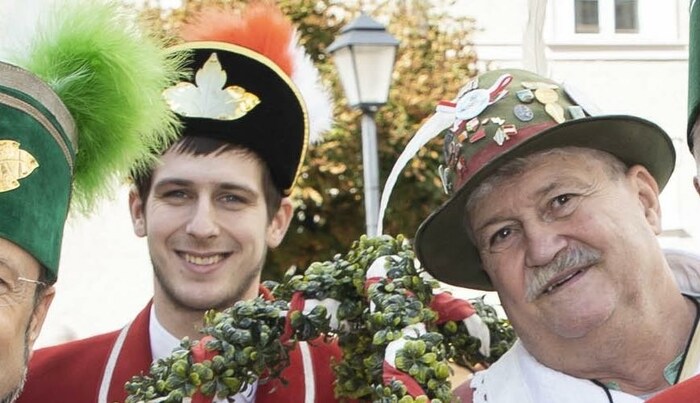 Johannes Rupert Franz (re.) ist seit 1989 der Salzburger Hanswurst. Sohn Rupert Johannes ...