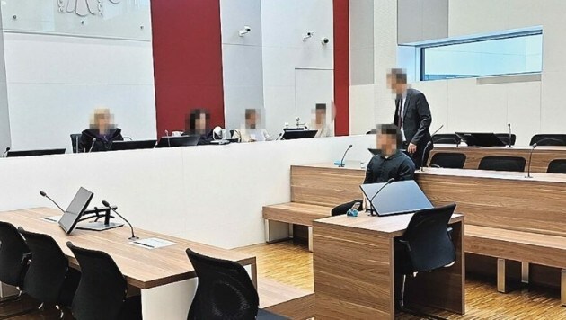 Der angeklagte 18-Jährige beim Prozess am Landesgericht Eisenstadt. (Bild: HS)