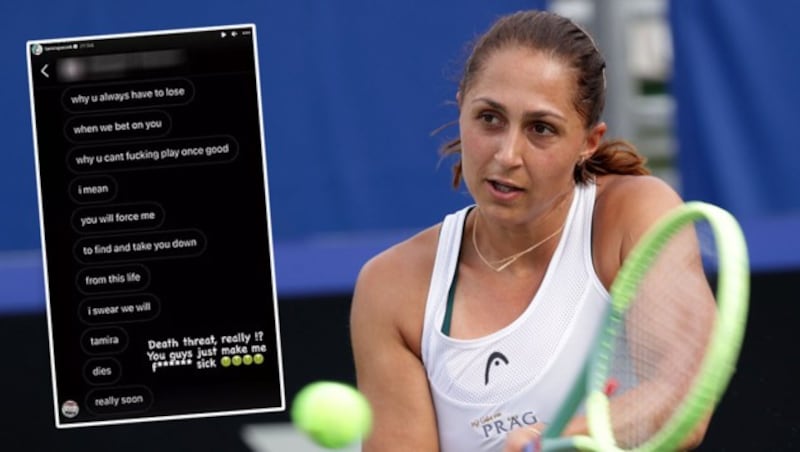 Tamira Paszek published a death threat (Bild: GEPA pictures, instagram.com/tamirapaszek)