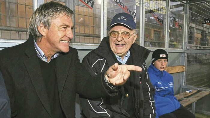 Walter Schachner mit DSV-Legende Harry Rauch.