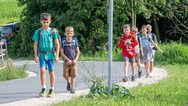 In Garsten müssen Volksschüler zwei Kilometer bis zur Haltestelle gehen. (Bild: Einöder Horst)