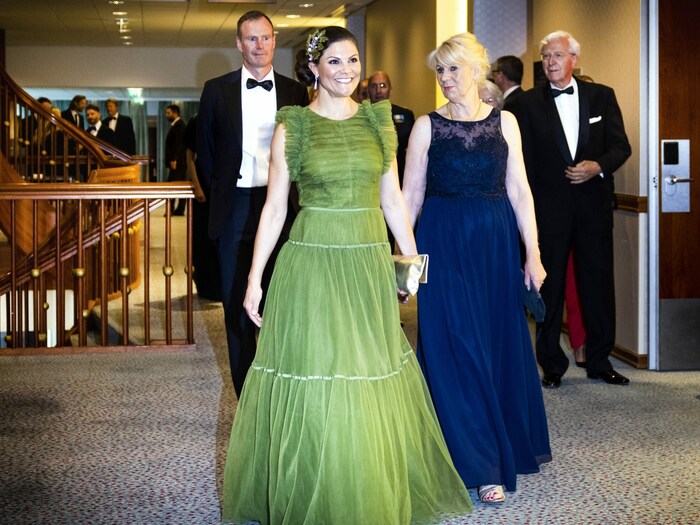 Kronprinzessin Victoria im grünen Tüllkleid in Amsterdam