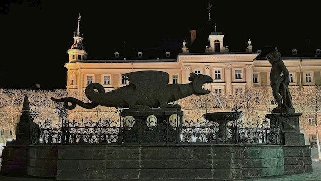 In der Nacht auf Samstag wird auch der Lindwurm im Dunkeln stehen. (Bild: Hannes Krainz)